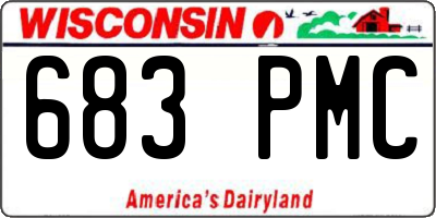 WI license plate 683PMC