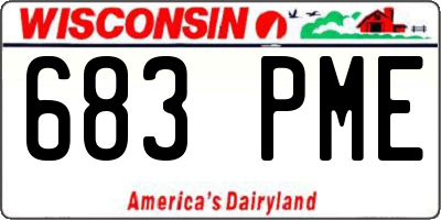 WI license plate 683PME