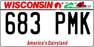 WI license plate 683PMK