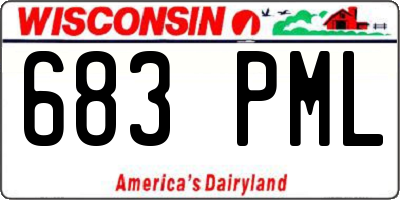 WI license plate 683PML