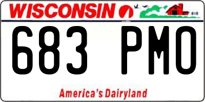 WI license plate 683PMO