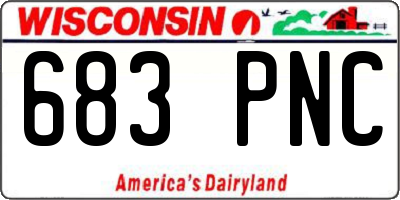 WI license plate 683PNC