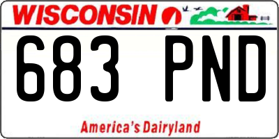 WI license plate 683PND