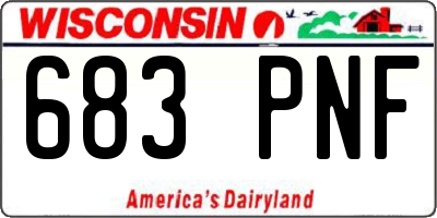 WI license plate 683PNF