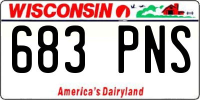 WI license plate 683PNS