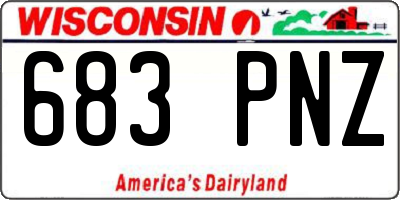 WI license plate 683PNZ