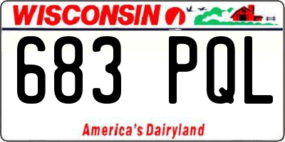 WI license plate 683PQL