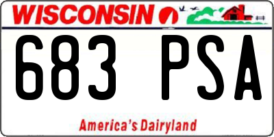 WI license plate 683PSA