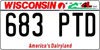 WI license plate 683PTD