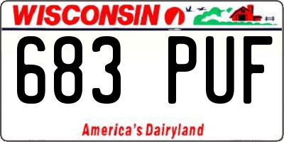 WI license plate 683PUF
