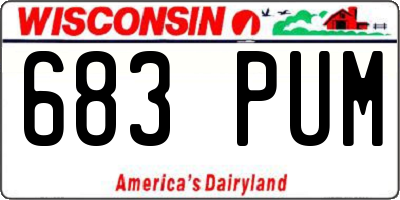 WI license plate 683PUM