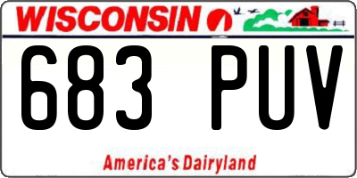 WI license plate 683PUV
