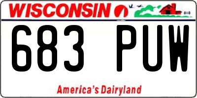 WI license plate 683PUW