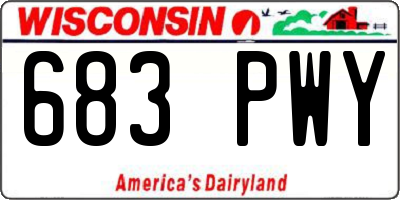 WI license plate 683PWY