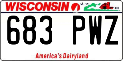 WI license plate 683PWZ