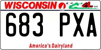 WI license plate 683PXA