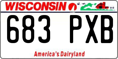 WI license plate 683PXB