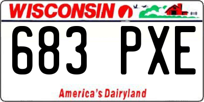 WI license plate 683PXE