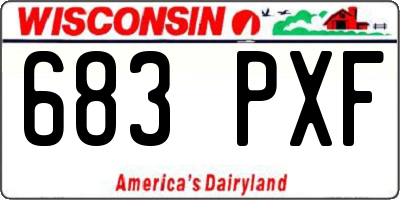 WI license plate 683PXF