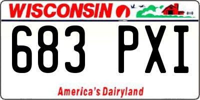 WI license plate 683PXI