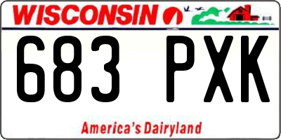 WI license plate 683PXK