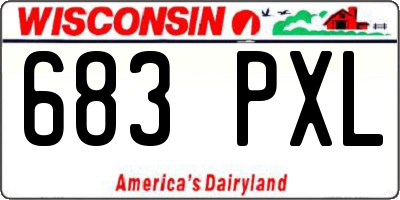 WI license plate 683PXL