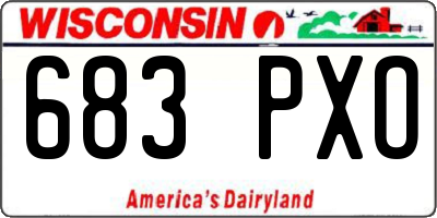 WI license plate 683PXO