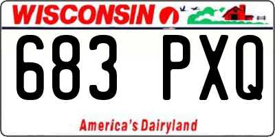 WI license plate 683PXQ