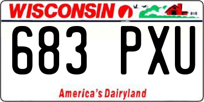 WI license plate 683PXU