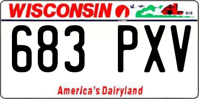 WI license plate 683PXV