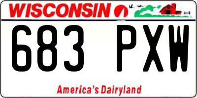 WI license plate 683PXW