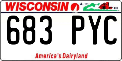 WI license plate 683PYC