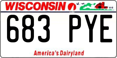 WI license plate 683PYE