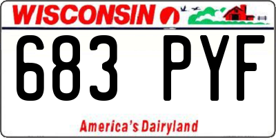 WI license plate 683PYF