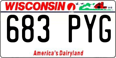WI license plate 683PYG