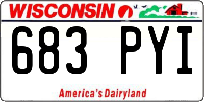 WI license plate 683PYI