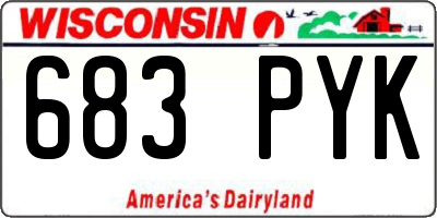 WI license plate 683PYK
