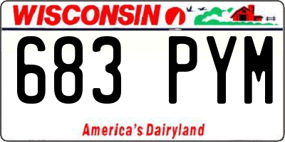WI license plate 683PYM