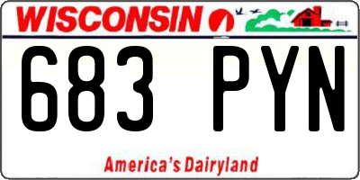 WI license plate 683PYN