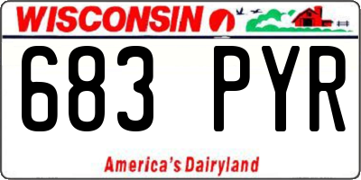 WI license plate 683PYR