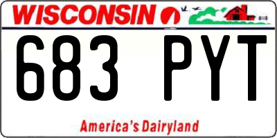 WI license plate 683PYT