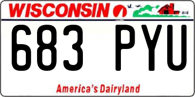 WI license plate 683PYU