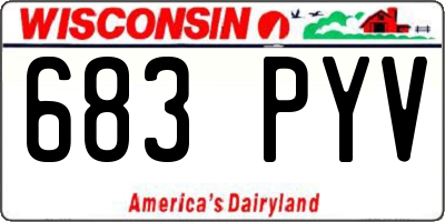 WI license plate 683PYV