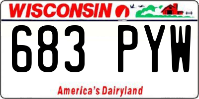 WI license plate 683PYW
