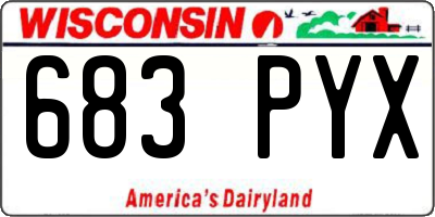 WI license plate 683PYX