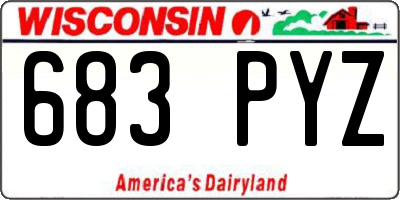 WI license plate 683PYZ