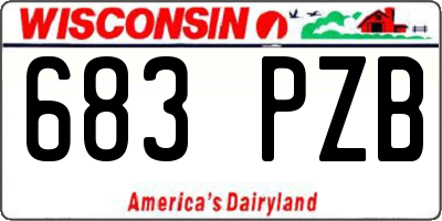 WI license plate 683PZB
