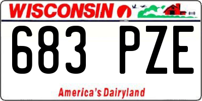WI license plate 683PZE