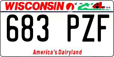 WI license plate 683PZF