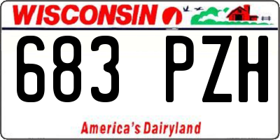 WI license plate 683PZH
